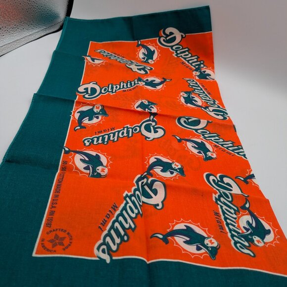NFL Miami Dolphins 1999 Bandana Handkerchief Vintage - Picture 4 of 12